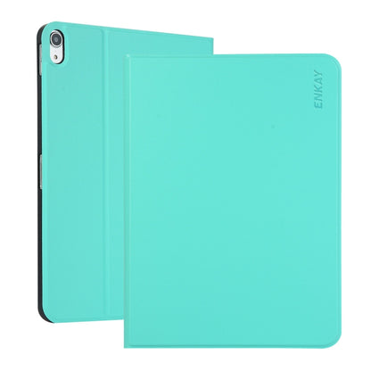 For iPad 10th Gen 10.9 2022 ENKAY PC Back Cover Smart Leather Tablet Case with Pen Slot & Holder