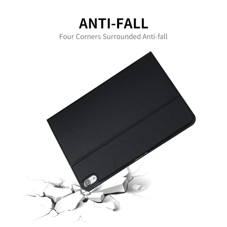 For iPad 10th Gen 10.9 2022 ENKAY PC Back Cover Smart Leather Tablet Case with Pen Slot & Holder