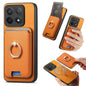 Retro Cross Leather Ring Vertical Insert Card Bag MagSafe Phone Case, For Redmi Note 13 Pro 5G / Poco X6 5G, For Redmi 13C / Poco C65, For Redmi 12 / Note 12R / Poco M6 Pro 5G, For Redmi K70 / K70 Pro 5G, For Redmi Note 12 Turbo / Poco F5 5G