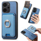 Retro Cross Leather Ring Vertical Insert Card Bag MagSafe Phone Case, For Redmi Note 13 Pro 5G / Poco X6 5G, For Redmi 13C / Poco C65, For Redmi 12 / Note 12R / Poco M6 Pro 5G, For Redmi K70 / K70 Pro 5G, For Redmi Note 12 Turbo / Poco F5 5G