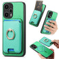 Retro Cross Leather Ring Vertical Insert Card Bag MagSafe Phone Case, For Redmi Note 13 Pro 5G / Poco X6 5G, For Redmi 13C / Poco C65, For Redmi 12 / Note 12R / Poco M6 Pro 5G, For Redmi K70 / K70 Pro 5G, For Redmi Note 12 Turbo / Poco F5 5G