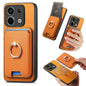 Retro Cross Leather Ring Vertical Insert Card Bag MagSafe Phone Case, For Redmi Note 13 Pro 5G / Poco X6 5G, For Redmi 13C / Poco C65, For Redmi 12 / Note 12R / Poco M6 Pro 5G, For Redmi K70 / K70 Pro 5G, For Redmi Note 12 Turbo / Poco F5 5G