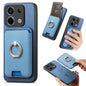 Retro Cross Leather Ring Vertical Insert Card Bag MagSafe Phone Case, For Redmi Note 13 Pro 5G / Poco X6 5G, For Redmi 13C / Poco C65, For Redmi 12 / Note 12R / Poco M6 Pro 5G, For Redmi K70 / K70 Pro 5G, For Redmi Note 12 Turbo / Poco F5 5G