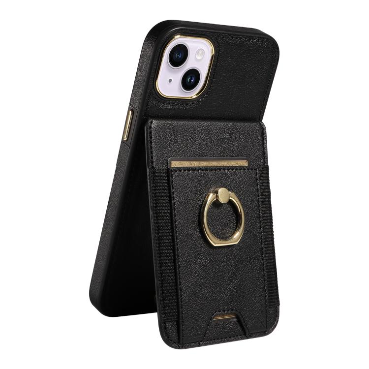 Ring Multifunctional Vertical Flip Wallet Back Cover Leather Phone Case, For iPhone 14 Plus, For iPhone 14, For iPhone 14 Pro, For iPhone 14 Pro Max, For iPhone 13 Pro Max, For iPhone 13 Pro, For iPhone 13, For iPhone 12 / 12 Pro