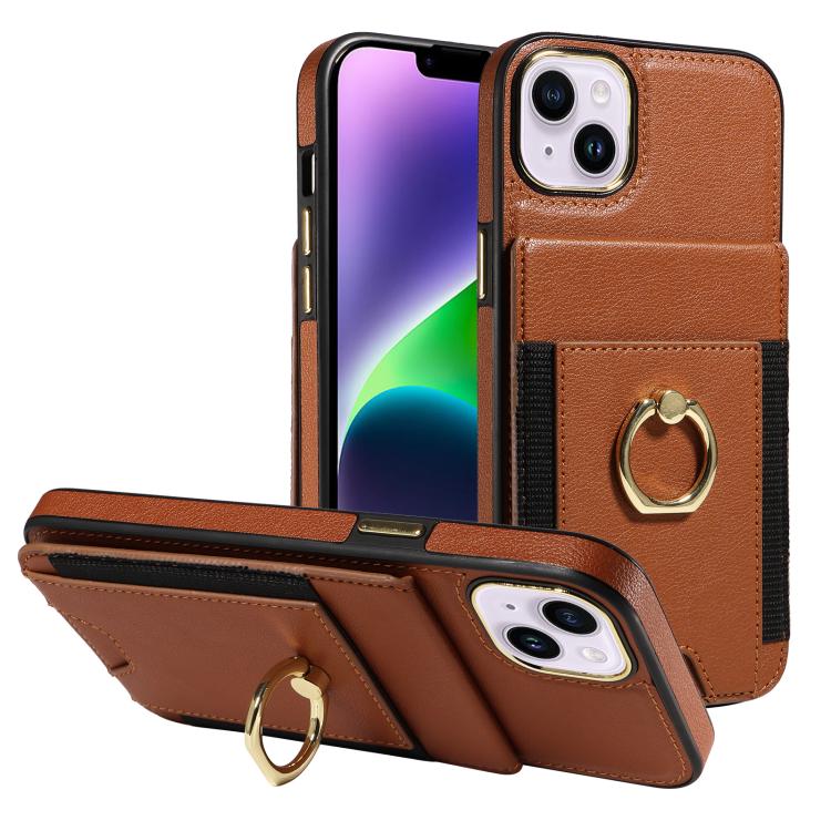 Ring Multifunctional Vertical Flip Wallet Back Cover Leather Phone Case, For iPhone 14 Plus, For iPhone 14, For iPhone 14 Pro, For iPhone 14 Pro Max, For iPhone 13 Pro Max, For iPhone 13 Pro, For iPhone 13, For iPhone 12 / 12 Pro