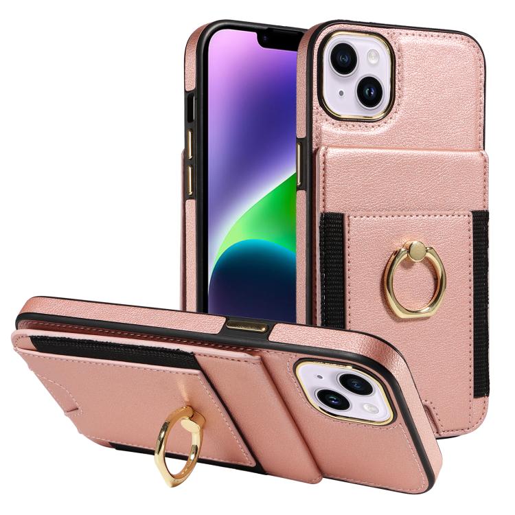 Ring Multifunctional Vertical Flip Wallet Back Cover Leather Phone Case, For iPhone 14 Plus, For iPhone 14, For iPhone 14 Pro, For iPhone 14 Pro Max, For iPhone 13 Pro Max, For iPhone 13 Pro, For iPhone 13, For iPhone 12 / 12 Pro