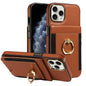 Ring Multifunctional Vertical Flip Wallet Back Cover Leather Phone Case, For iPhone 14 Plus, For iPhone 14, For iPhone 14 Pro, For iPhone 14 Pro Max, For iPhone 13 Pro Max, For iPhone 13 Pro, For iPhone 13, For iPhone 12 / 12 Pro