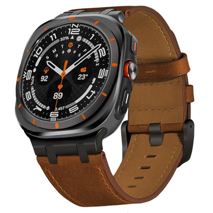 Crazy Horse Leather Watch Band, For Samsung Galaxy Watch Ultra 47mm