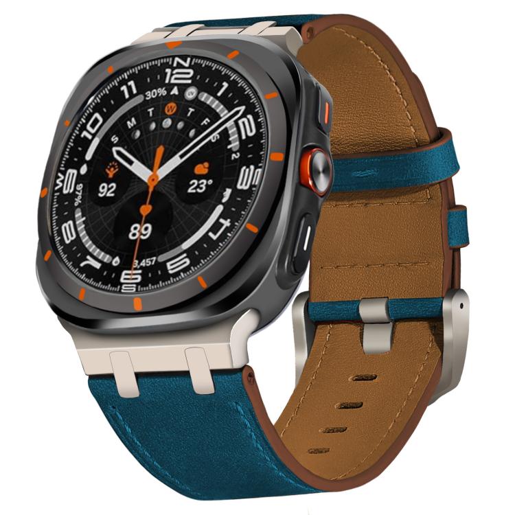 Crazy Horse Leather Watch Band, For Samsung Galaxy Watch Ultra 47mm