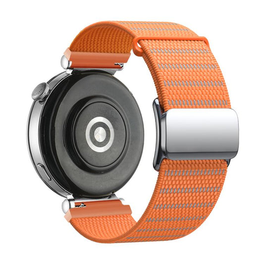 Magnetic Buckle Reflective Nylon Watch Band, 18mm