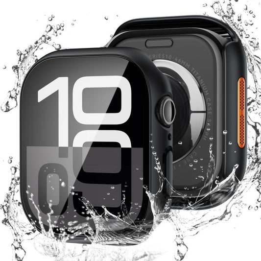 Tempered Film Integrated PC Watch Protective Case, For Apple Watch Series 10 46mm, For Apple Watch Series 10 42mm, For Apple Watch SE / Series 44mm, For Apple Watch SE / Series 40mm, For Apple Watch Series 45mm, For Apple Watch Series 41mm