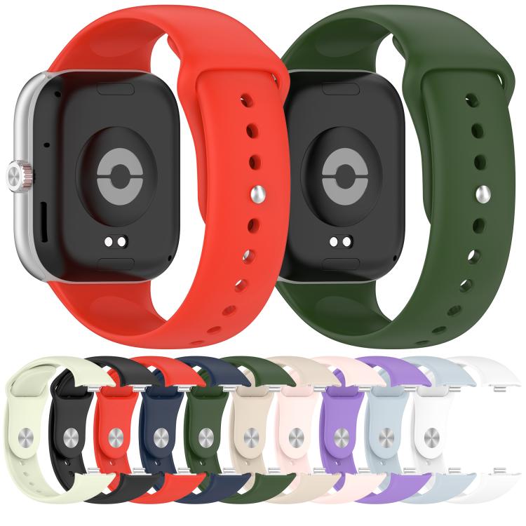 Reverse Buckle Solid Color Silicone Watch Band, For Redmi Watch 5 / Xiaomi Smart Band 9 Pro