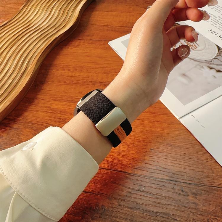 Striped Magnetic Buckle Nylon Watch Band, 22mm