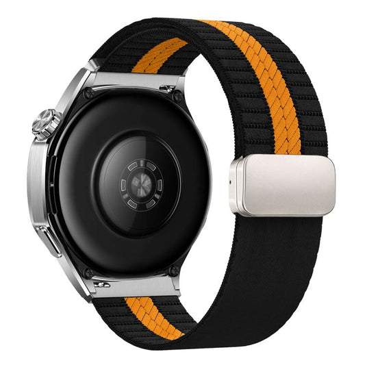 Striped Magnetic Buckle Nylon Watch Band, 22mm