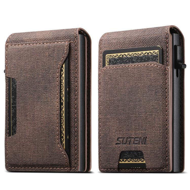 Suteni Denim Pattern Button Automatically Pops Out the Card Box