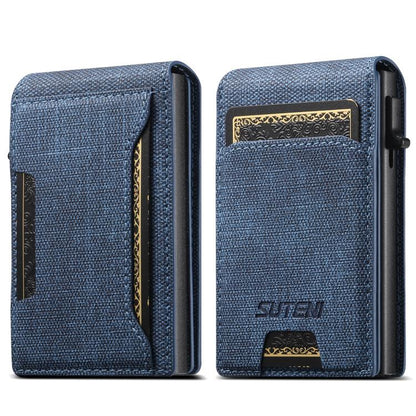 Suteni Denim Pattern Button Automatically Pops Out the Card Box