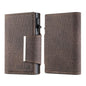 Suteni Denim Buckle Button Automatically Pops Out the Card Box