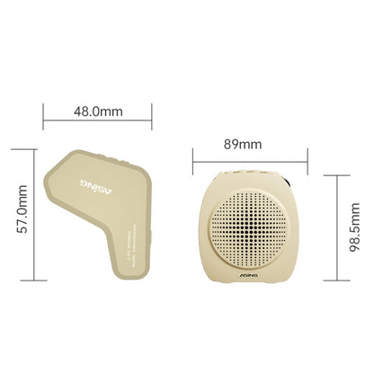 ASiNG S16  2.4G Wireless Voice Amplifier with Headset Microphone for Teachers Tour Guides, Without Strap Chain, With Strap Chain