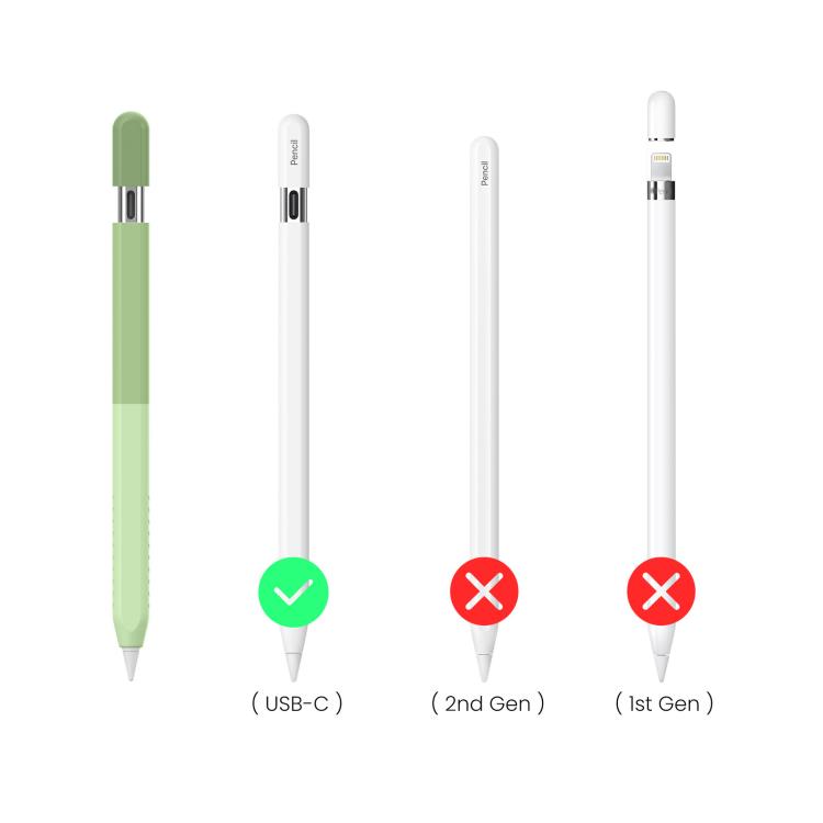 For Apple Pencil USB-C AhaStyle PT102-3 Stylus Gradient Color Silicone Pen Case