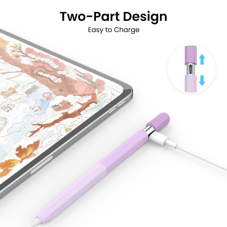 For Apple Pencil USB-C AhaStyle PT102-3 Stylus Gradient Color Silicone Pen Case