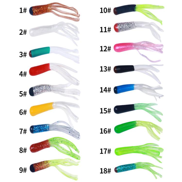 4.8cm 20pcs / Pack HENGJIA SO192 Vegetable-Head Tube Lure Fishing Simulation Soft Fake Bait, 1#, 2#, 3#, 4#, 5#, 6#, 13#, 14#, 15#, 16#