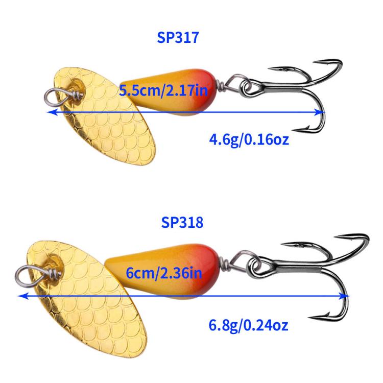 HENGJIA Single Hook Sequins Road Runner Bait Fishing False Lures, 5colors / Box