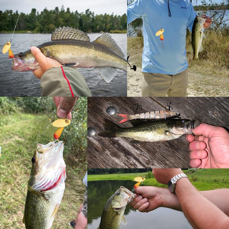 HENGJIA Single Hook Sequins Road Runner Bait Fishing False Lures, 5colors / Box