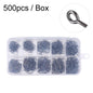 HENGJIA FH032 3-12# Outdoor Fishing Single Hook With Ring, 500pcs / Box