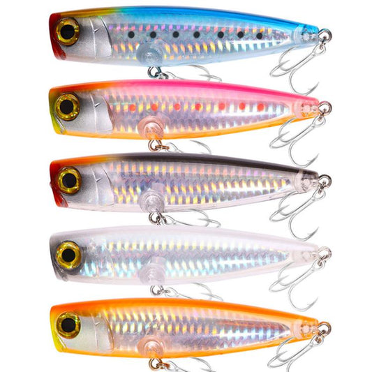 HENGJIA PO105 Surface Tethered Wave Steak 11CM 23G Bionic Lure Fake Bait, 5colors / Set