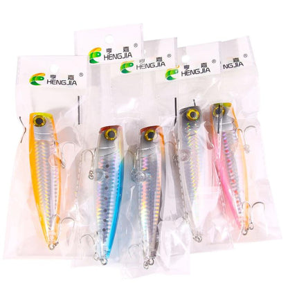 HENGJIA PO105 Surface Tethered Wave Steak 11CM 23G Bionic Lure Fake Bait, 5colors / Set