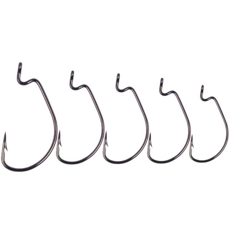 HENGJIA FH013 50pcs / Box Outdoor Fishing Cranked Stripers Hook Set, Black, Red