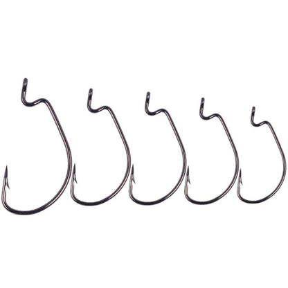 HENGJIA FH013 50pcs / Box Outdoor Fishing Cranked Stripers Hook Set, Black, Red