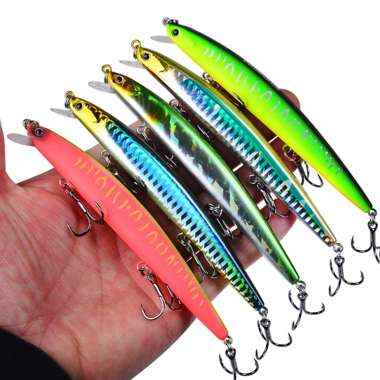 PROBEROS DW622 12.5cm-16g Submerged Minnow Lure All-Purpose Sea Fishing Plastic Bionic Hard Bait