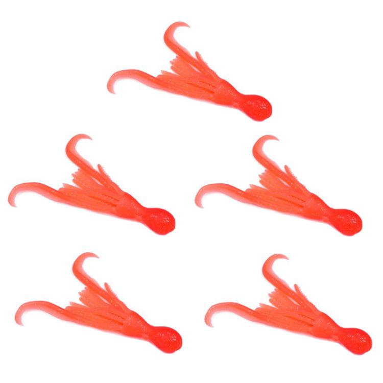 PROBEROS DW6123 10cm-4.8g Simulated Squid Soft Bait Sea Fishing Octopus False Lure, 5pcs / Pack