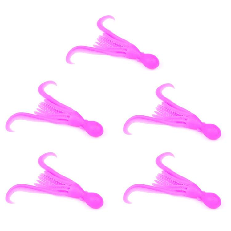 PROBEROS DW6123 10cm-4.8g Simulated Squid Soft Bait Sea Fishing Octopus False Lure, 5pcs / Pack