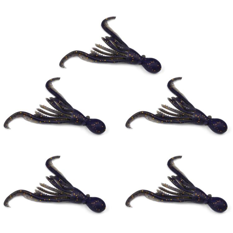 PROBEROS DW6123 10cm-4.8g Simulated Squid Soft Bait Sea Fishing Octopus False Lure, 5pcs / Pack