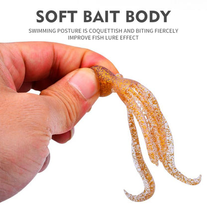 PROBEROS DW6123 10cm-4.8g Simulated Squid Soft Bait Sea Fishing Octopus False Lure, 5pcs / Pack