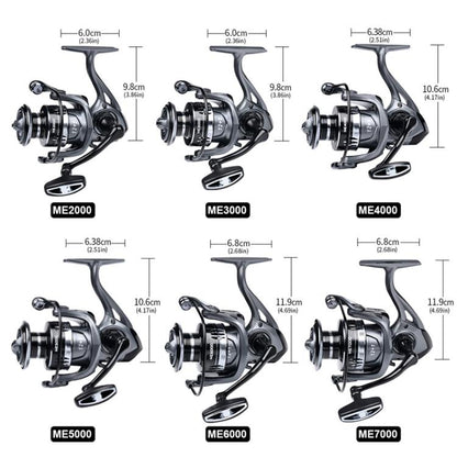 LUYA Spinning Reel Sea Long Casting CNC Metal Swing Arm Fishing Reel, PROBEROS ME2000, PROBEROS ME3000, PROBEROS ME4000, PROBEROS ME5000, PROBEROS ME6000, PROBEROS ME7000
