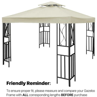 3x3m  Garden Gazebo Top Cover Canopy Replacement Top Patio Roof Awning for Outdoor Terrace, Garden Tent, Pergola