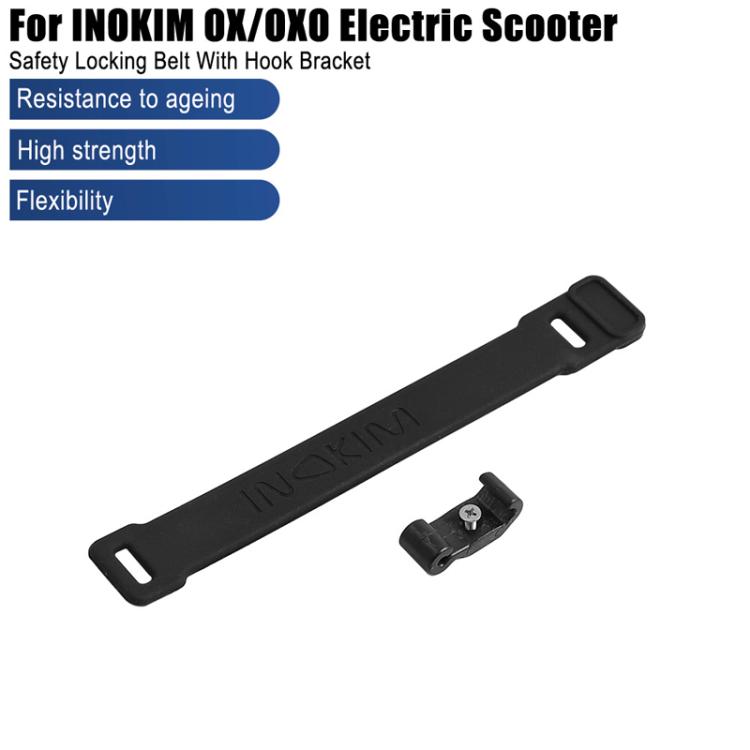 For INOKIM OXO OX Electrical Scooter Safety Locking Strap With Hook Bracket Wrappable Foldable Rubber Strap, X1659