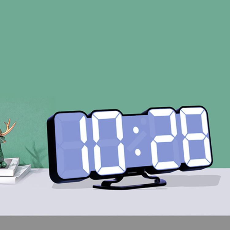 RGB Color Changing 3D Digital Clock With Voice Control, Adjustable Brightness, Temperature Display & Remote, Ordinary White, Ordinary Black, Upgraded Humidity White, Upgraded Humidity Black