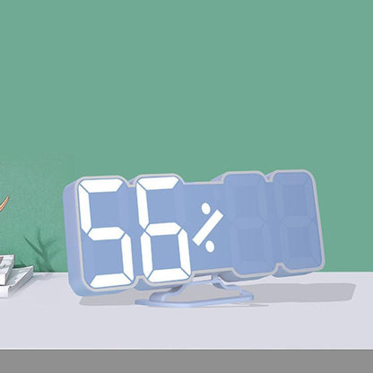 RGB Color Changing 3D Digital Clock With Voice Control, Adjustable Brightness, Temperature Display & Remote, Ordinary White, Ordinary Black, Upgraded Humidity White, Upgraded Humidity Black
