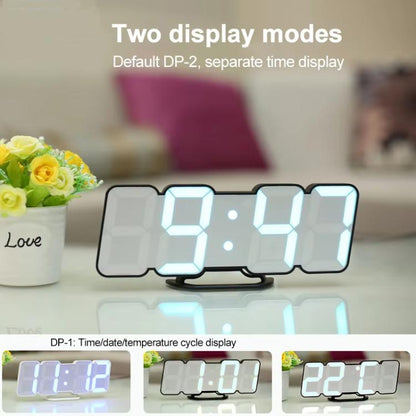 RGB Color Changing 3D Digital Clock With Voice Control, Adjustable Brightness, Temperature Display & Remote, Ordinary White, Ordinary Black, Upgraded Humidity White, Upgraded Humidity Black