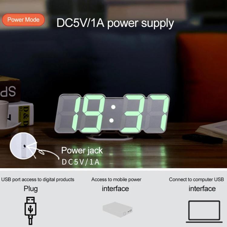 RGB Color Changing 3D Digital Clock With Voice Control, Adjustable Brightness, Temperature Display & Remote, Ordinary White, Ordinary Black, Upgraded Humidity White, Upgraded Humidity Black