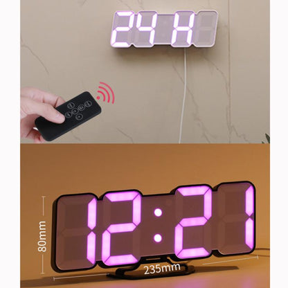 RGB Color Changing 3D Digital Clock With Voice Control, Adjustable Brightness, Temperature Display & Remote, Ordinary White, Ordinary Black, Upgraded Humidity White, Upgraded Humidity Black