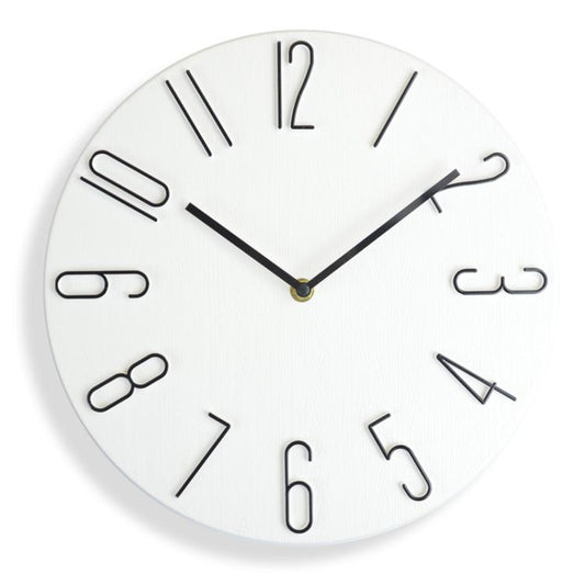 12 Inch Frameless Minimalist Wall Clock Silent Modern Quartz Clock for Living Room, Bedroom, Kitchen, White, Black, Wood Grain, Blue Gray, Gold Bronze, Retro Silver, Black Gold