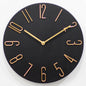 12 Inch Frameless Minimalist Wall Clock Silent Modern Quartz Clock for Living Room, Bedroom, Kitchen, White, Black, Wood Grain, Blue Gray, Gold Bronze, Retro Silver, Black Gold