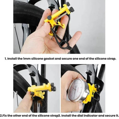 Bicycle Rim Adjustment Platform Correction Mechanical Tool, BT110A Black With Dial, BT110A Yellow With Dial, BT110B Black Without Dial, BT110B Yellow Without Dial