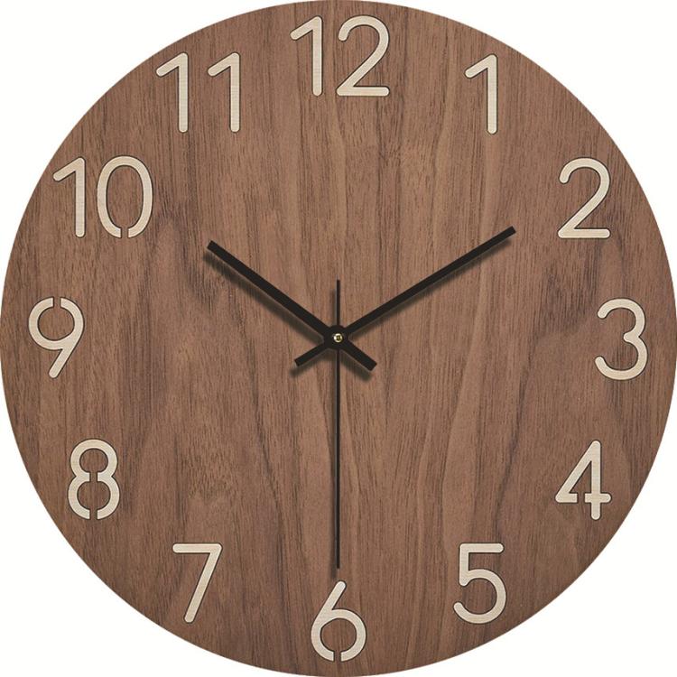 12-inch Imitation Wood Grain Texture Decorative Wall Clock Silent Quartz Clock Holiday Gift, HR-CMW01, HR-CMW03, HR-CMW05, HR-CMW07, HR-CMW10, HR-CMW11, HR-CMW13, HR-CMW14, HR-CMW15, HR-CMW16, HR-CMW18, HR-CMW19, HR-CMW20, HR-CMW21