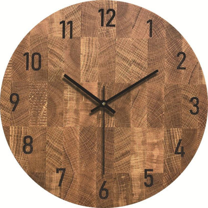 12-inch Imitation Wood Grain Texture Decorative Wall Clock Silent Quartz Clock Holiday Gift, HR-CMW01, HR-CMW03, HR-CMW05, HR-CMW07, HR-CMW10, HR-CMW11, HR-CMW13, HR-CMW14, HR-CMW15, HR-CMW16, HR-CMW18, HR-CMW19, HR-CMW20, HR-CMW21
